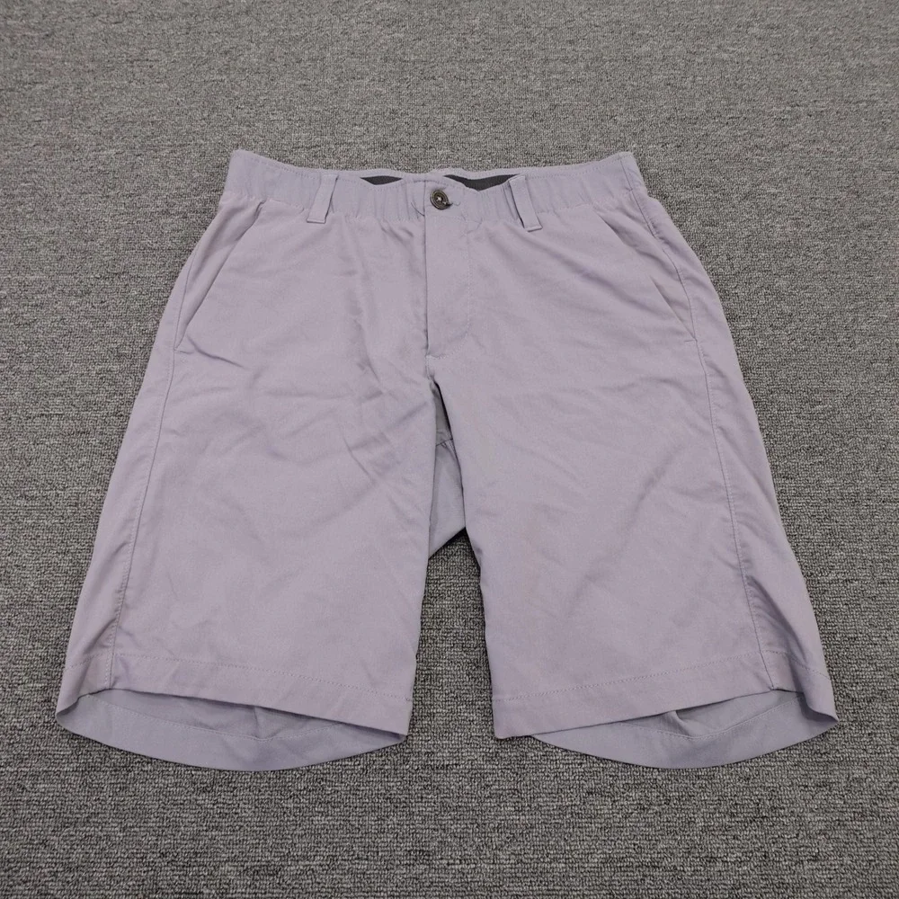 Under Armour Shorts Mens 30 Purple HeatGear Golf Stretch Quick Dry 11 Inseam